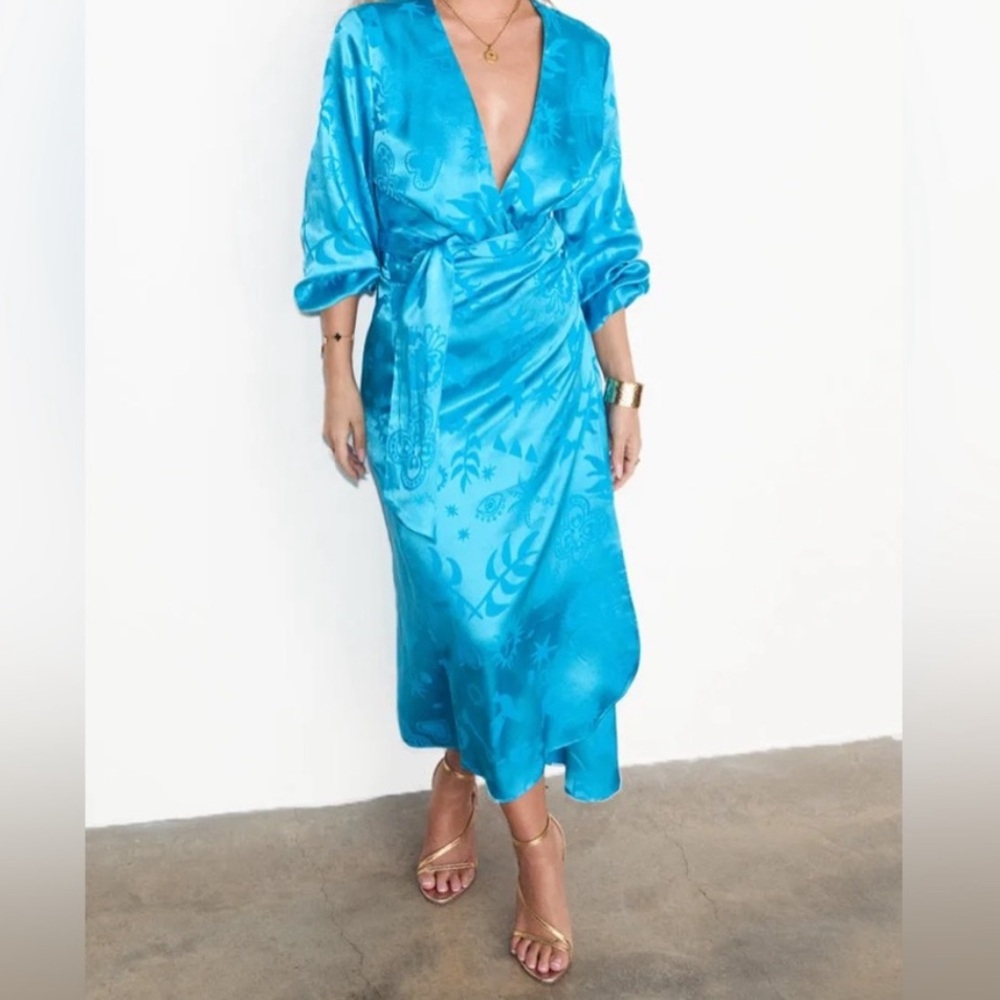 Never Fully Dressed Size US 6 / UK 10 / EU 38 Sundazed Vienna Wrap Midi Dress - Picture 13 of 14